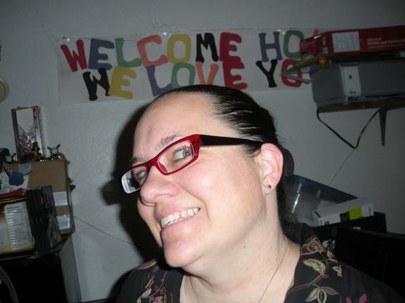 New Glasses and Ruby Earrings