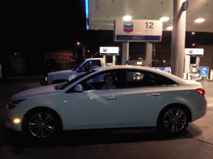 Mrs. Accountability Driving a Chevy Cruze