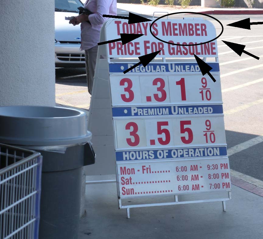 Does anything here say, “ Go ahead and buy gas even if you aren’t a